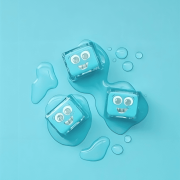 Cubos luminosos azul