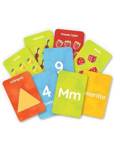 Letras, números formas y colores Flash cards