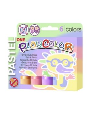 Témpera sólida 6 colores pastel