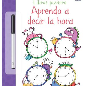 Libro pizarra aprendo la hora