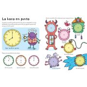 Libro pizarra aprendo la hora