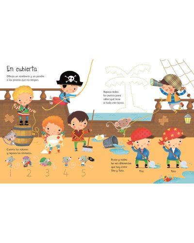 Libro pizarra navega con los piratas