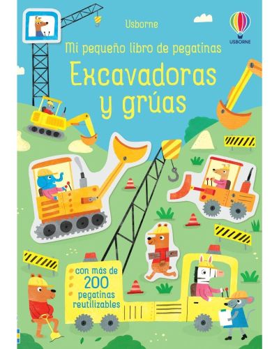 Libro de pegatinas excavadoras y grúas