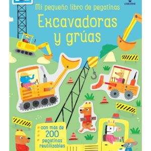 Libro de pegatinas excavadoras y grúas