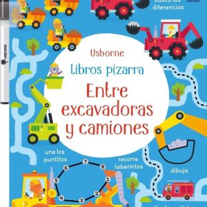 Libro pizarra excavadoras y grúas