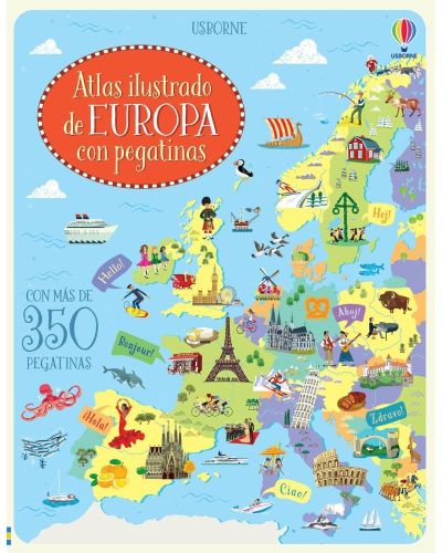 Atlas ilustrado de Europa con pegatinas