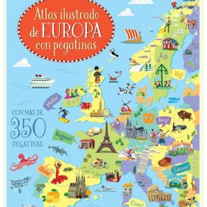 Atlas ilustrado de Europa con pegatinas