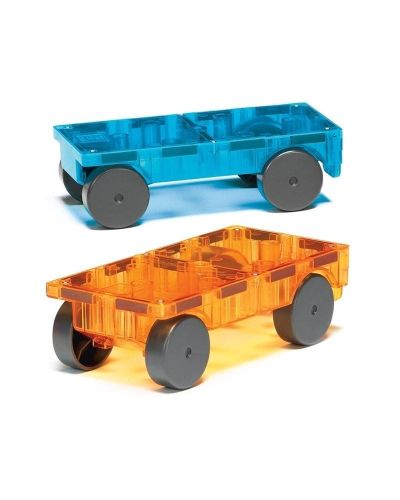 Bases de coches magnéticos – azul y naranja