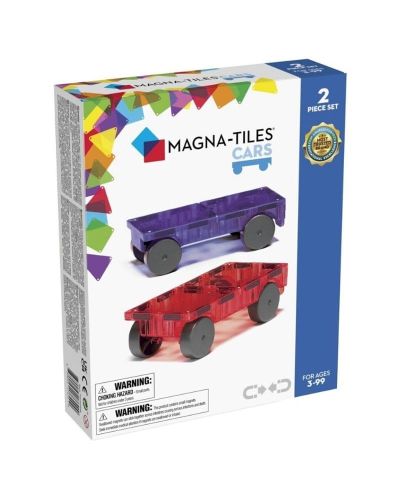 Bases de coches magnéticos – violeta y rojo