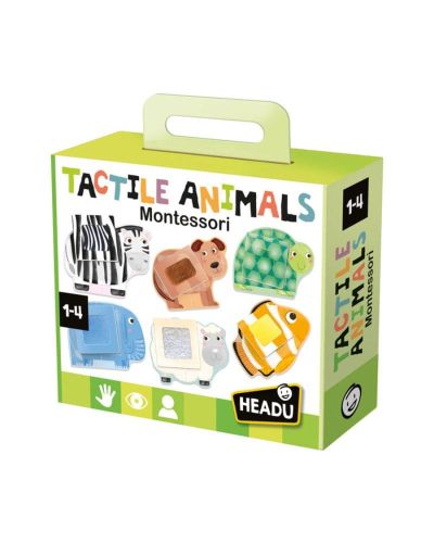 Juego táctil animales montessori