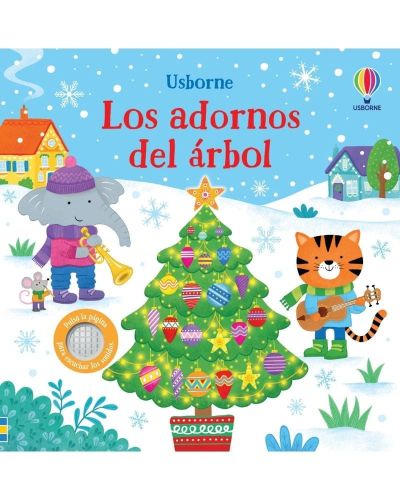 Libro musical los adornos del árbol Navidad