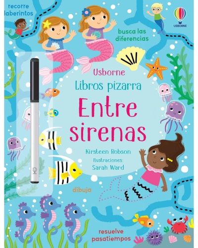 Libro pizarra entre sirenas