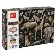 Puzzle animales amenazados sabana