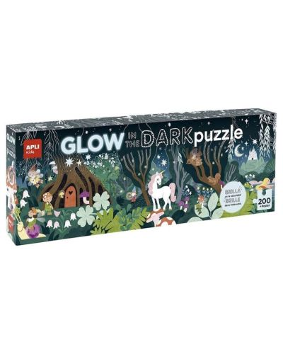 Puzzle bosque brilla en la oscuridad 200 piezas