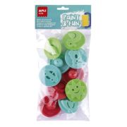 Sellos de goma eva con mango 10 uni. para peques