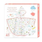 Poncho de lluvia flores talla S 110-122 cm lluvia