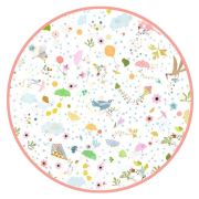 Poncho de lluvia flores talla S 110-122 cm lluvia
